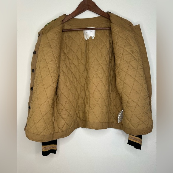 Anthropologie Pink Floral Bomber Jacket - Picture 3 of 6